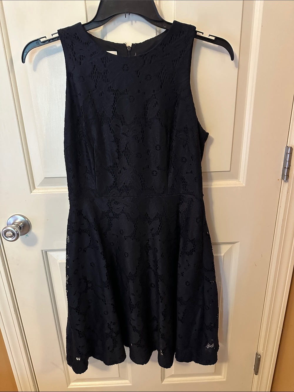 Donna Morgan Navy Lace Fit & Flare Dress